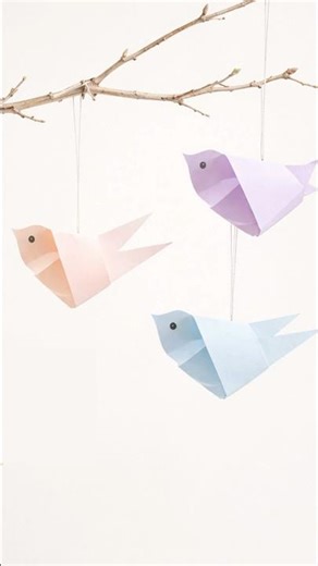 I show you how to make this cute paper bird in no time | Spring Easy Crafts No Glue No Tape