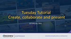 💡 Did you know? All our Tuesday Tutorials are available on-demand! In this session Chris Nash shows you how to create, collaborate and present resources using our Studio tool. Watch the full video here: https://bit.ly/3wWjpq1 | Discovery Education UK