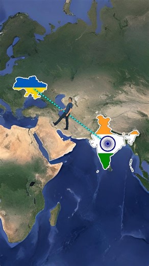 Can You Walk from India to Ukraine? #shorts