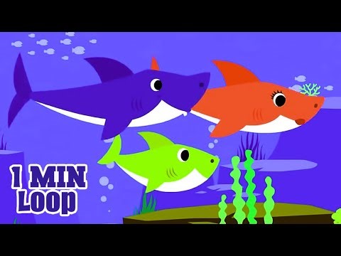 🦈 Baby Shark Dance 1 Minute Loop 🐬 Nonstop Kids Song by PINKFONG | Fun Animal Song @SharkyGigglesTV
