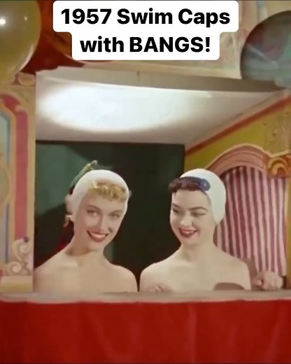 Vintage Swimming Caps with Bangs | Retro 50s Style
