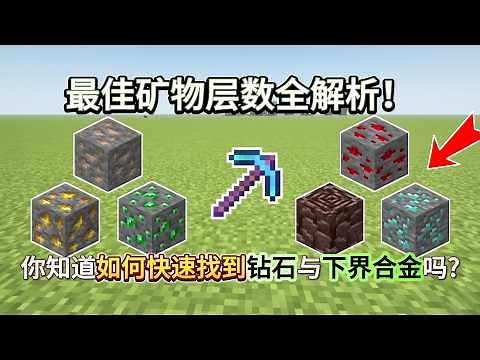 Minecraft1.21矿物挖矿终极指南:最快找到钻石,下界合金矿等矿物的攻略全解析！【CC字幕】｜ 我的世界｜當個創世神
