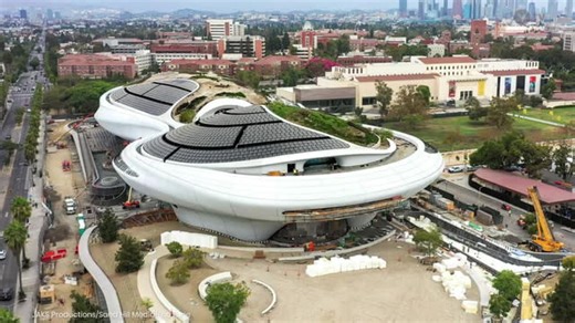 George Lucas’s $1 billion spaceship-like Los Angeles museum nears completion