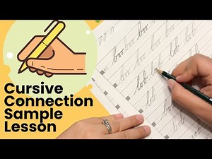 The Cursive Connection Sample Lesson | Using Artist Eyes | Traditional Cursive Penmanship Curriculum