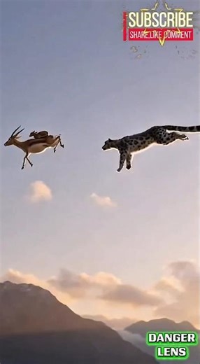 Leopard Hunts a Mountain Antelope Carrying Her Baby — A Rare Sight