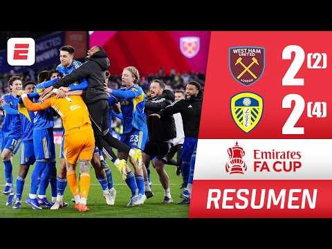 LEEDS UNITED consigue el último boleto a las semifinales tras vencer en penales al WEST HAM | FA Cup