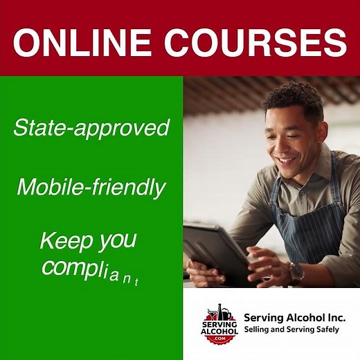 Serving Alcohol training for your staff. Be certified. #bartendingschool #bartendingtips #bartender