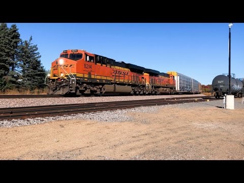 BNSF Eastbound Auto Racks with a lot of Graffiti