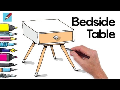 How to Draw a Bedside Table Real Easy