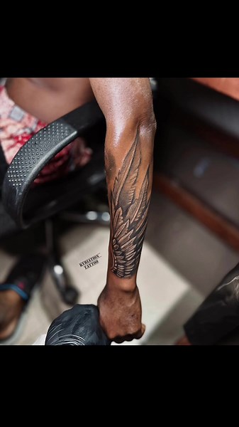 Feather Tattoo Design Process by Kyriation