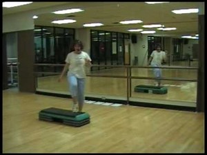 Free Step Aerobics Routines Workout Moves Taps Around the World Instructions.flv