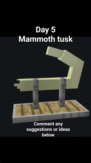 day 5 of modelling Minecraft fossils until I'm good at it - mammoth tusk