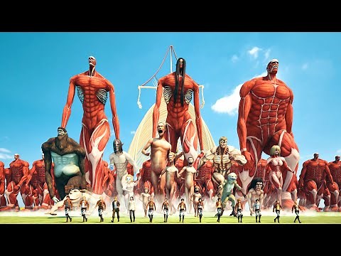 Attack On Titan Size Comparison 2024 ANIMATED #sizecomparison #attackontitan #anime