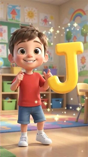🤗 Learn Letters J, K, L, M, N | Fun Kids Learning Video 🎈 #shorts #shortvideo #usakids #abcd