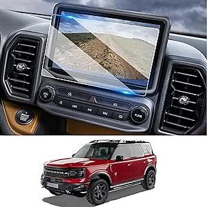 Moonlinks Tempered Glass Screen Protector Compatible with 2021 2022 Ford Bronco Sport,High Definition 9H Hardness 8-Inch SYNC3 Touchscreen Protective Foil,Anti-Fingerprint GPS Navigation Display film