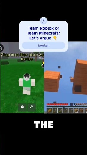 Team Roblox or Team Minecraft? #roblox #minecraft #shorts