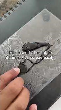 DRY POINT || How to apply ink for print #graphics #art #printmaking #drypoint