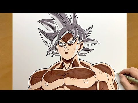 How to Draw Goku Ultra Instinct (MUI) | Step by Step Anime Art