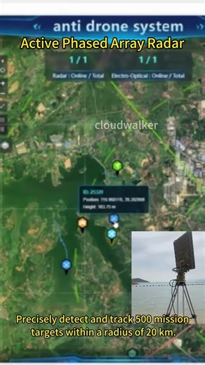 Active phased array radar, capable of accurately detecting 500 targets. #radar #defense #technology