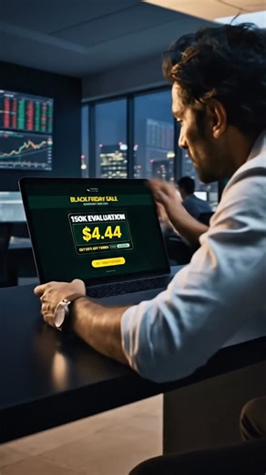 Leveraged on Instagram: "We aren’t joking. For Black Friday, we’re doing the unthinkable. You can get a $150K Evaluation for just $4.44. Yes. Four dollars. The best part? You pay the $4.44 now, and pay the rest ONLY after you pass. ✅ The Offer: 150K Evaluation 💸 The Price: $4.44 🔥 The Code: BLACK50 (for 50% Off Turbo)"