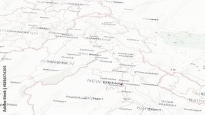 New Delhi Map Animation Exploring Key Locations and Landmarks of India's Capital City