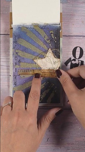 distress inks, pastes and layering! mini art journal