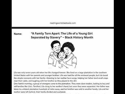 Black History Worksheets https://www.etsy.com/ca/shop/Readingworksheetswiz?