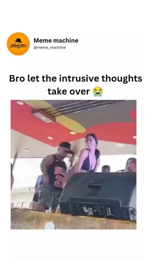 Meme Machine on Instagram: "Hilarious relatable moment where intrusive thoughts took over 😭 You can literally see the battle in his head. Common sense saying “don’t do it.” Intrusive thoughts whispering “it’ll be funny though…” And of course he chose chaos. That split second decision where logic logs out and curiosity hits “send.” Now the whole timeline gets to witness the consequences. We’ve all had that one moment where the brain said “just try it” and we absolutely shouldn’t have. Follow @me