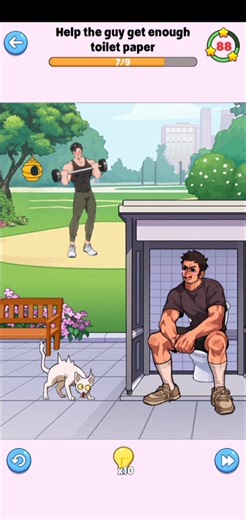 Brainy prankster-Help the guy get enough toilet paper new part #gameplay #music 😁