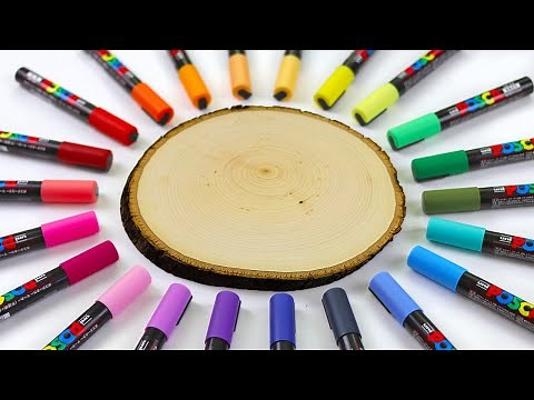 Posca Pen Painting on WOOD SLICES?!