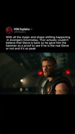 Thor gives Steve his hammer for proof! AVENGERS DOOMSDAY TRAILER #avengersdoomsday #marvel