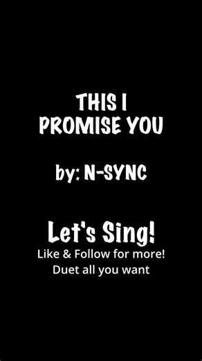 THIS I PROMISE YOU #tiktokkaraoke #foryoupage #singinggaling #singalong #gimmethemic #karaokechallenge #foryoufeed #singalongkangkong #karaokewithlyricsandvoice #videokesongs #longervideos