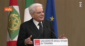 Mattarella all'Università di Teramo ricorda Antonio Megalizzi