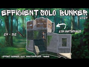 CHEAP & EFFICIENT Solo BUNKER 24+ Rockets (Guide) / Rust Base Design
