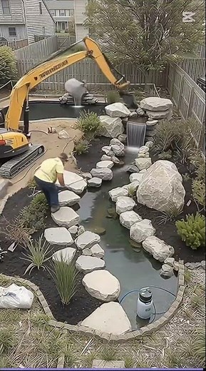 Backyard Makeover Gone Viral! Koi Pond + Waterfall Transformation