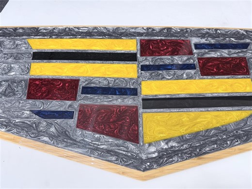 Cadillac Crest Wall Art | Epoxy and Wood Inlay | Luxury Garage Decor | Handcrafted Cadillac Emblem Sign | Car Enthusiast Gift | JDM Custom C - Etsy