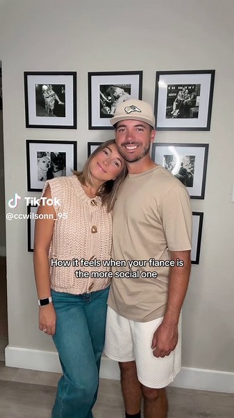 Either he’s just more approachable and gets along with everyone or I scare people because I have a RBF🤷🏼‍♀️ #couplecontent #fiance #relatablecouples #rbfqueen