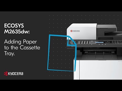 Kyocera M2635dw Adding Paper to the Cassette Tray