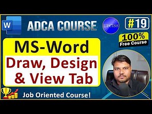 Ms Word Design and View Tab explained in detail | Tutorial for beginners | UPCISS