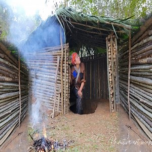 Primitive Art Works Build an underground shelter. Insulating earthen walls. Stone axe. | Krishna Lekh