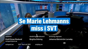 Se Marie Lehmanns miss i SVT: ”Höga jävla skor!”