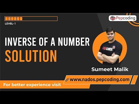 Inverse of a number - Solution | Java Foundation Course | Lecture 23