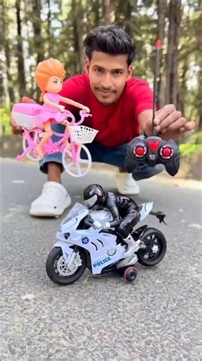 Rc Remote Control Cycle 🆚 Bike Rider Unboxing 😳 #shorts