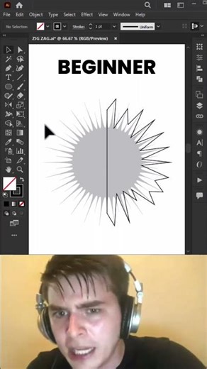 Beginner vs Pro Artist Adobe Illustrator Starburst Comparison #illustrator #beforeandafter #design