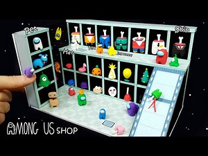 Making AmongUS - DIY Miniature Amongus Shopping center ! Skin , hat , pet ~