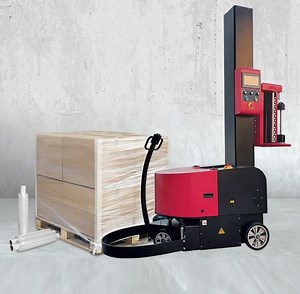 [Hot Item] Battery Powered Self Propelled Mobile Robotic Pallet Stretch Wrap Robot Wrapper