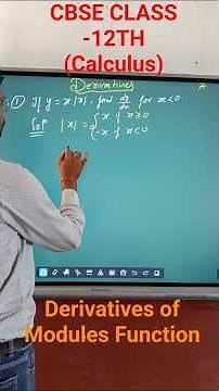📚 Derivatives of Modulus Function | Complete Concept & Questions | By Manish Sir#calculus