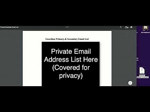 Generate Parent Email List from PowerSchool
