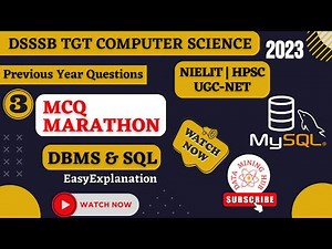Dbms | sql | MCQ-3 | computer science | dsssb | nielit | ugc net | hpsc | gate | kvs