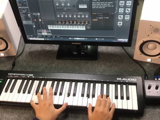 M-Audio Keystation键盘接线指引使用教程